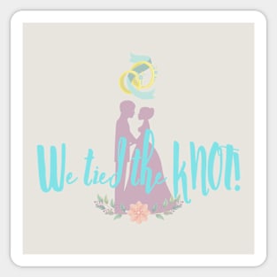 We tied the knot Sticker